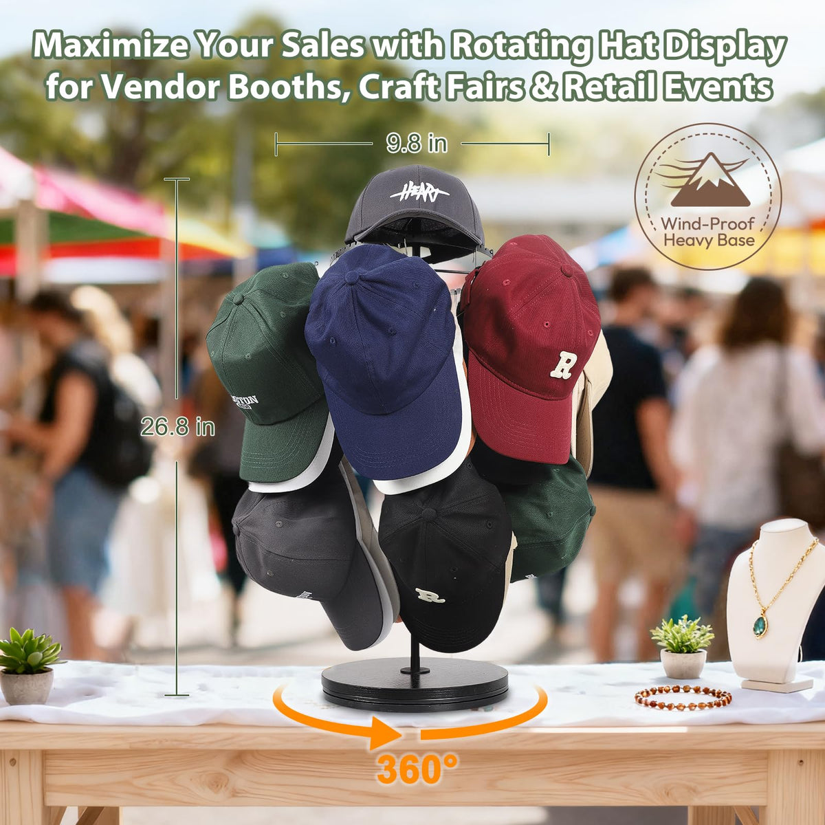 Keebofly free-standing base provides stable support on any surface
