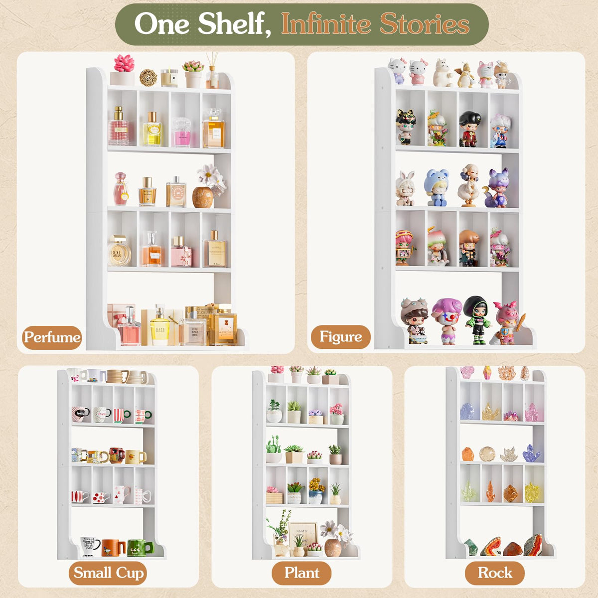Keebofly large cologne display case accommodates tall bottles and gifts gracefully.