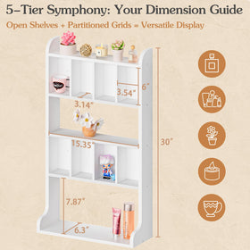 Keebofly wooden trinket shelf highlights fragrances, cosmetics, and collectibles.