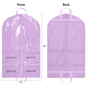 KEEG clear zipper pockets organize shoes, accessories, and makeup for performances