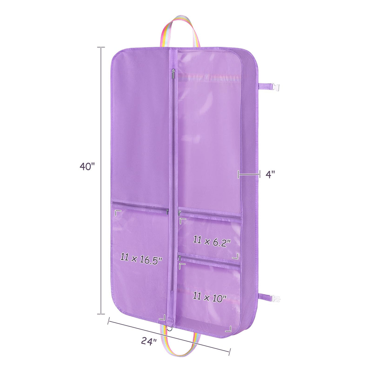 KEEGH bag with three clear pockets for shoes and accessories