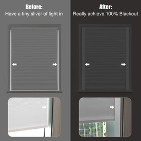 Keego light blockers with adhesive back for quick, secure installation.