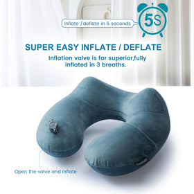Keemall ergonomic neck pillow providing neck support on trains or road trips