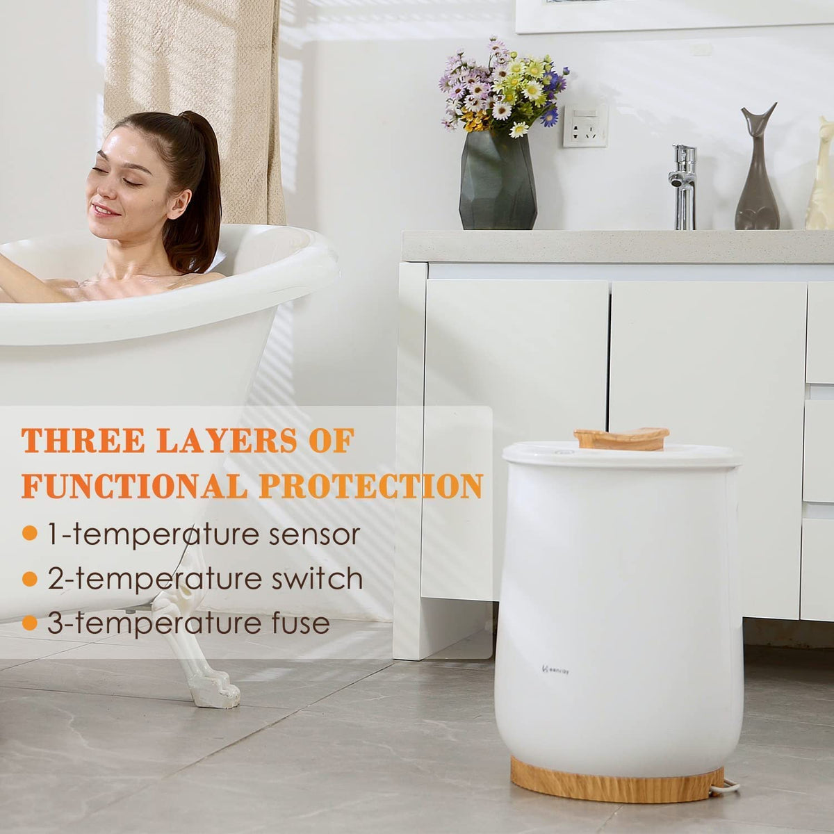 Keenray bucket towel warmer gift-ready packaging suitable for gifting.