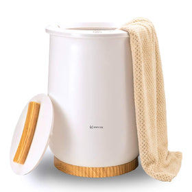 Keenray bucket towel warmer outer view highlights generous capacity for oversized towels.