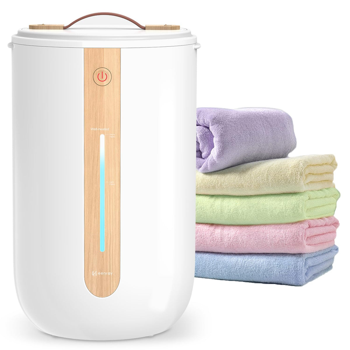 Keenray towel warmer bucket front view for quick, even towel warming.