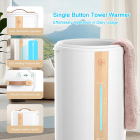 Keenray towel warmer bucket progress bar-lit showing heating status.