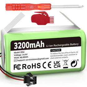 Keenstone replacement battery for RoboVac 11 on charger delivers extended cleaning sessions