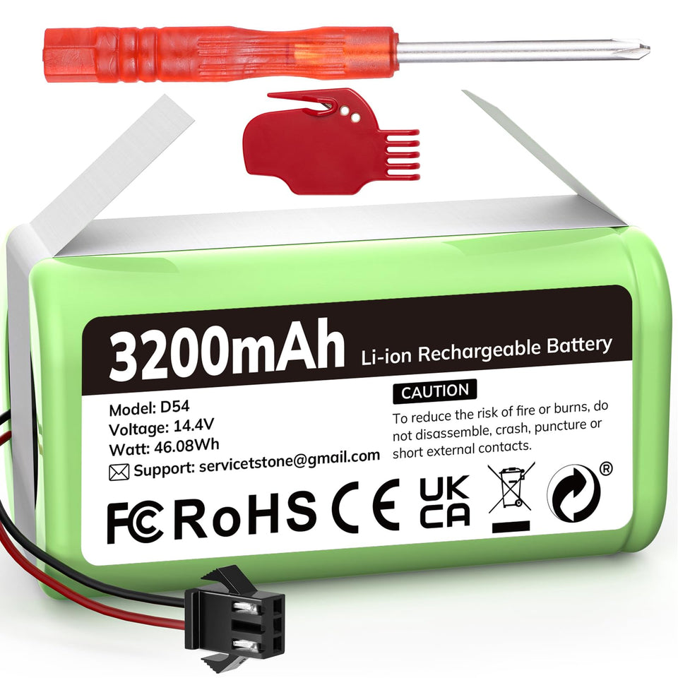 Keenstone replacement battery for RoboVac 11 on charger delivers extended cleaning sessions