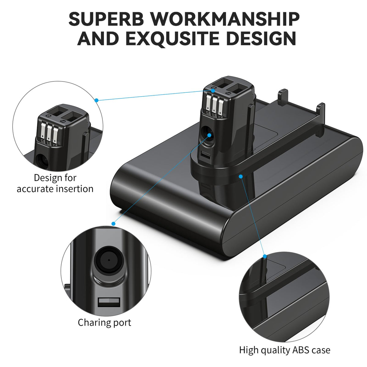 Keenstone battery installation in handheld vacuum for quick refresh.