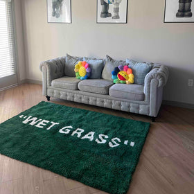 KEEP OFF Wet Grass Rug bedside rug offers warm softness for nighttime routine