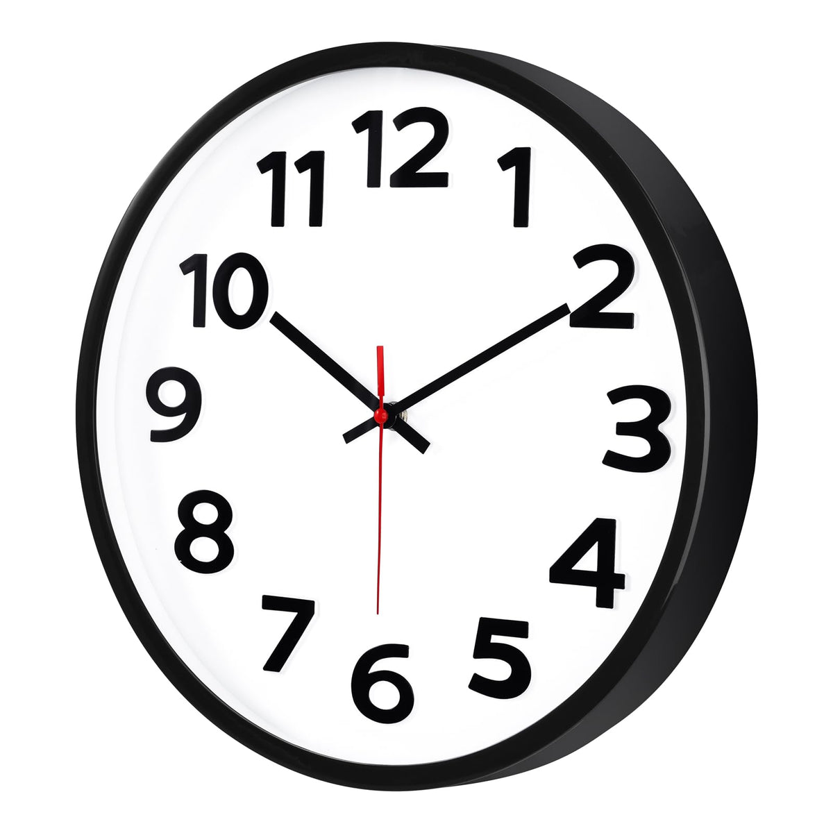 Keepcross 14-inch wall clock with silent sweep for a peaceful bedroom