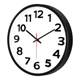 Keepcross 14-inch wall clock with silent sweep for a peaceful bedroom