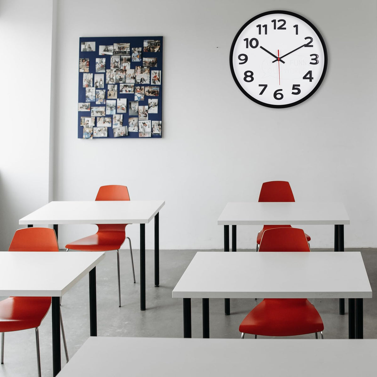 Keepcross simple-elegant 14-inch clock fits classrooms and busy kitchens