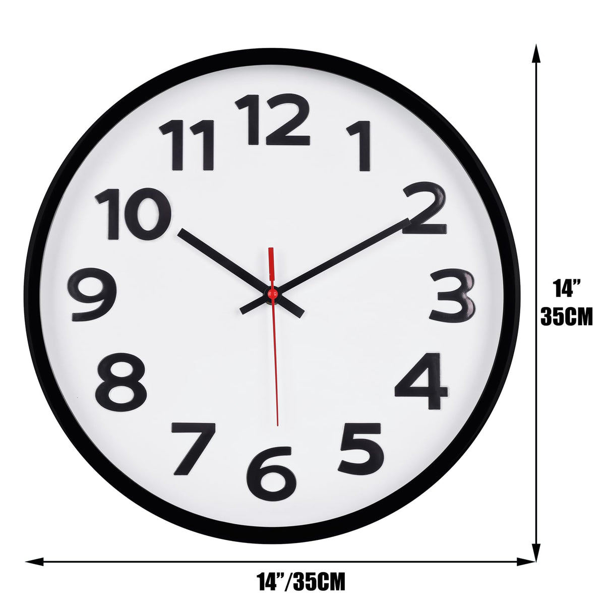Keepcross white-face clock with bold numbers aids night readability