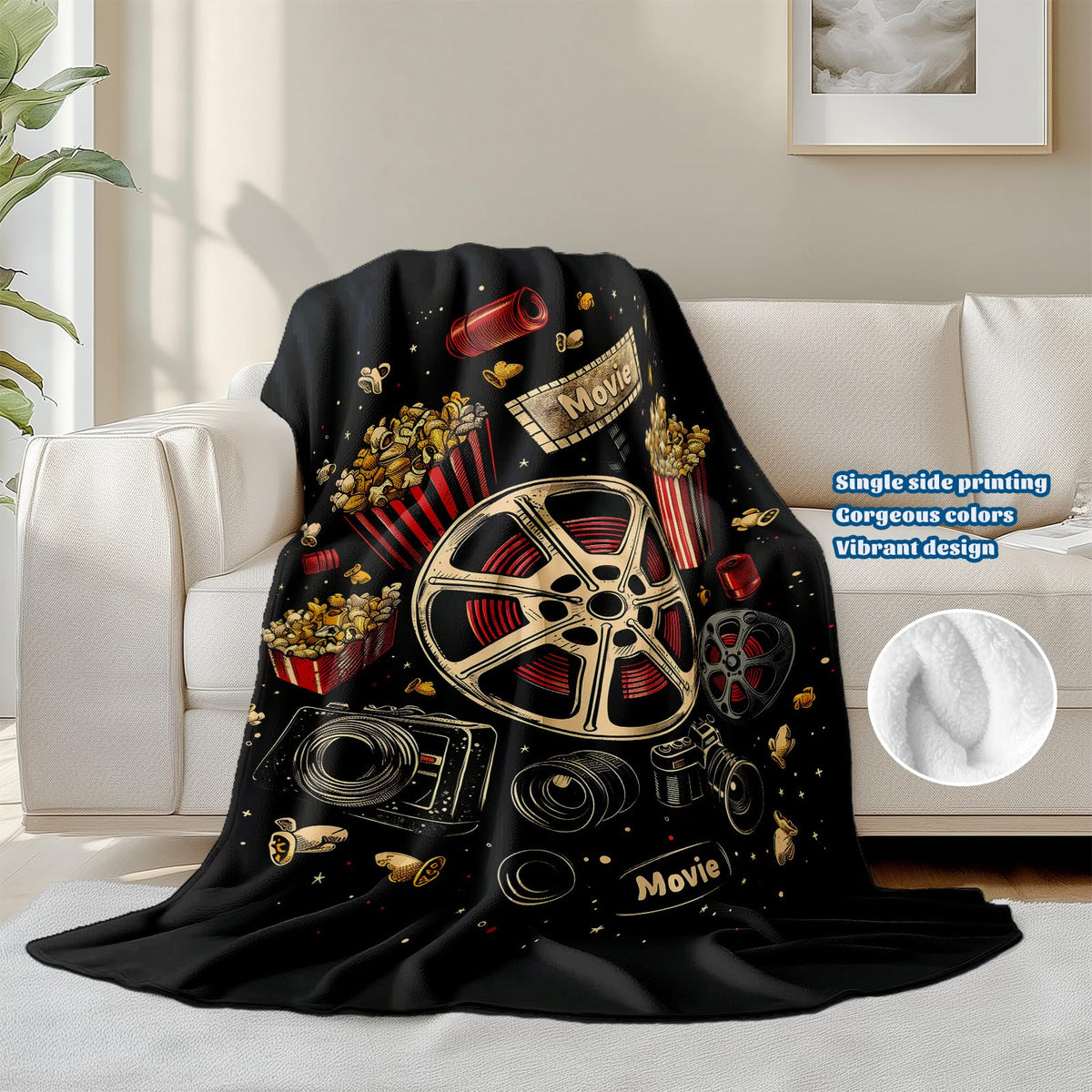 Keepitcozi flannel-soft blanket on bed adds decorative warmth.