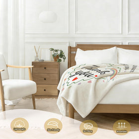 keepitcozi Movie Popcorn Blanket draped as stylish room decor