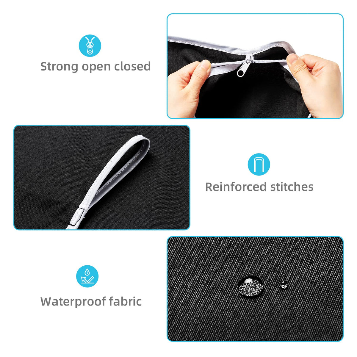 KEEPJOY 600D Oxford fabric is waterproof and durable for damp bathrooms.