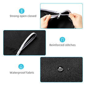 KEEPJOY 600D Oxford fabric is waterproof and durable for damp bathrooms.