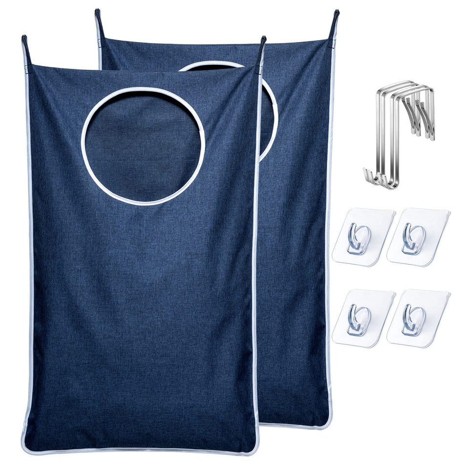 KEEPJOY door-hanging laundry hamper front view highlighting oversized capacity for bulky clothing.