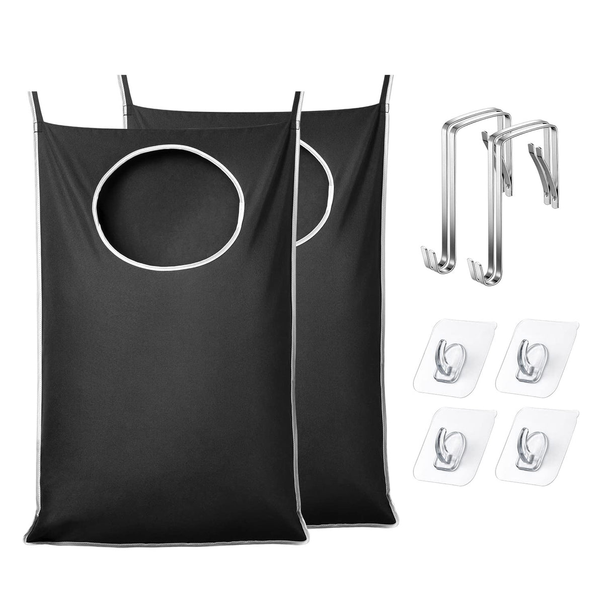 KEEPJOY XL 2-Pack door-hanging laundry hamper over-door setup keeps clothes organized.