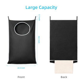 KEEPJOY XL door-hanging hamper with large opening enables easy loading of bulky items.