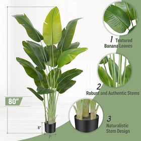 Keeplush 15-trunk banana leaf tree creates a dramatic indoor focal point