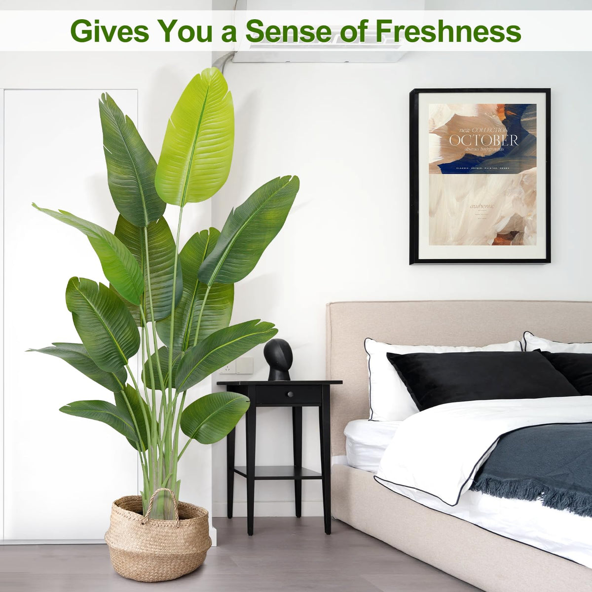 Keeplush bedroom silk plant adds soft greenery without maintenance.