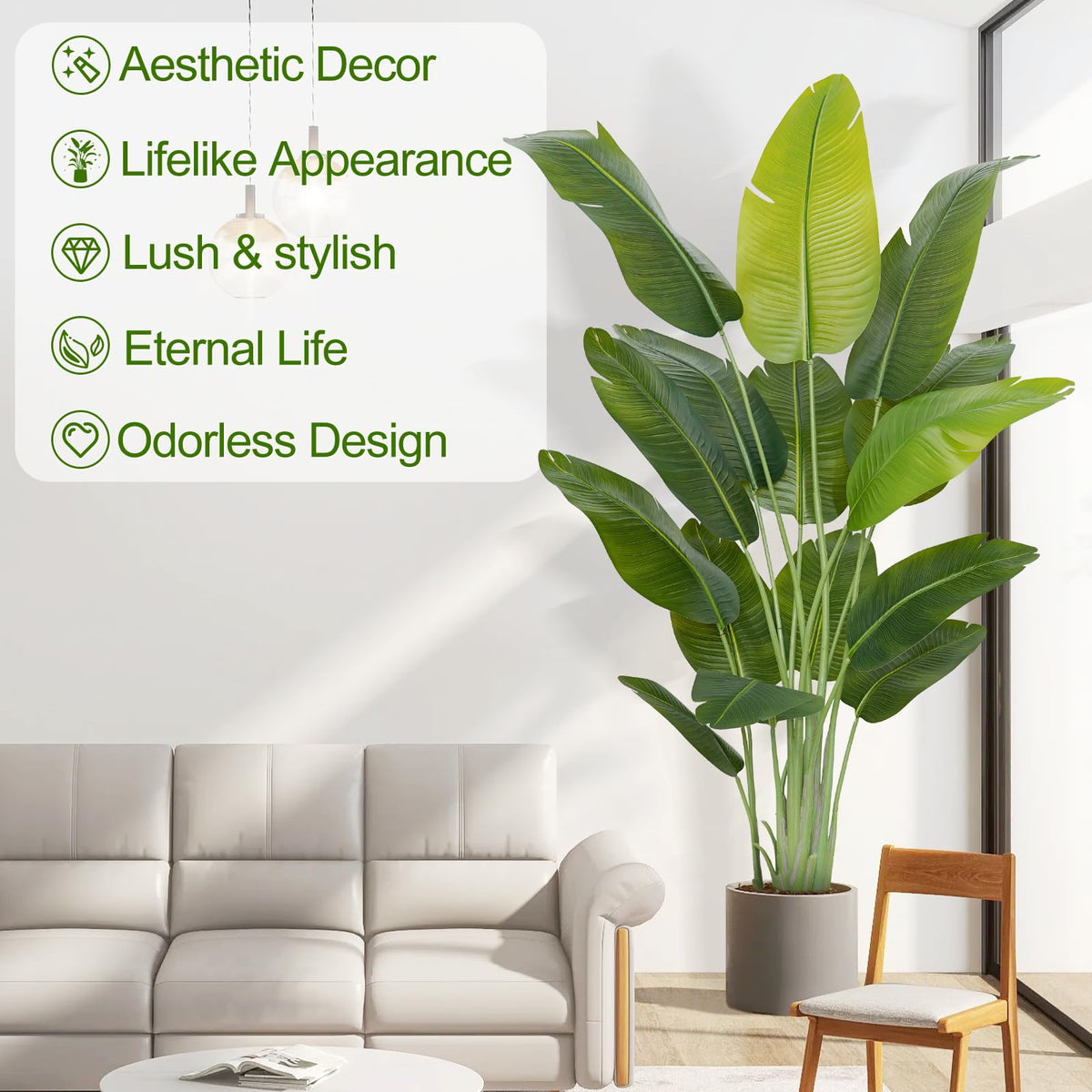 Keeplush bird-of-paradise artificial plant lifelike detail for offices