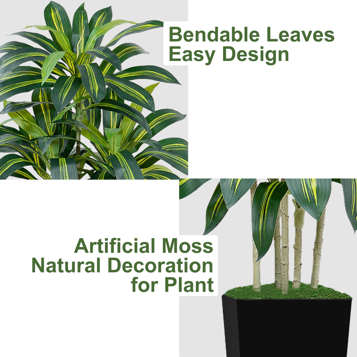 Keeplush Dracaena tree weighted base ensures stable display