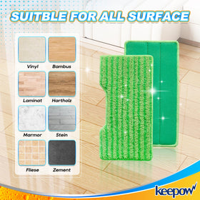 KeePow all-floor compatibility pad safe for wood, tile, and laminate surfaces
