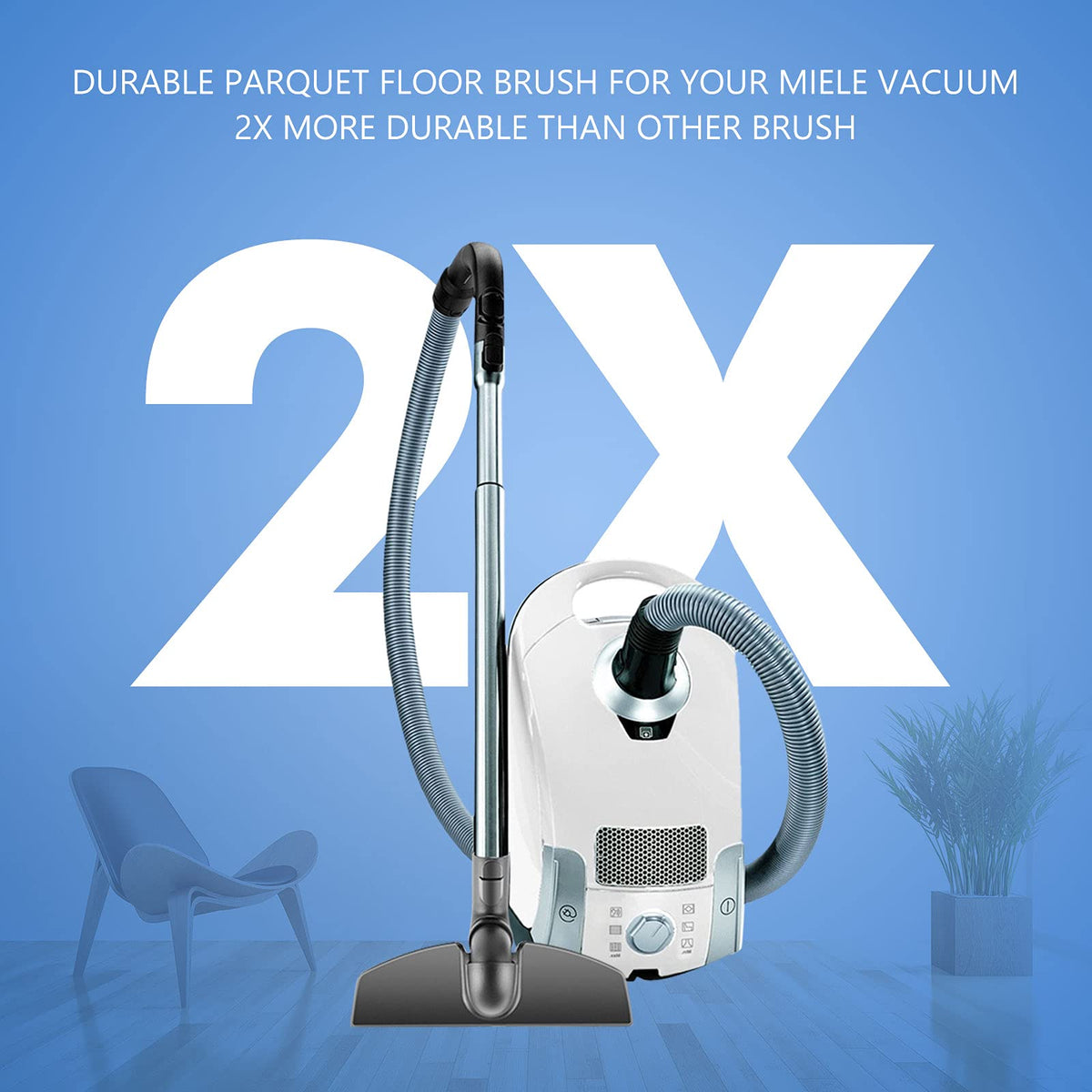 KeePOW attachment ready for Miele wand and hose in standard 12-inch size.