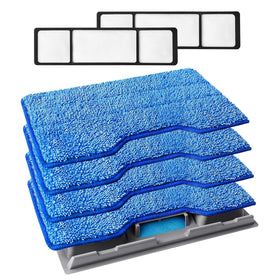 KEEPOW reusable mop pads refills fit Shark VACMOP VM252 for efficient hard-floor cleaning.