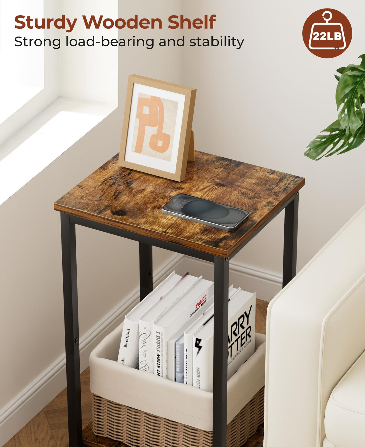 KEETDY adjustable feet protect floors and keep the table level.