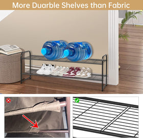 Boots fit easily with 8-inch shelf height on KEETDY rack