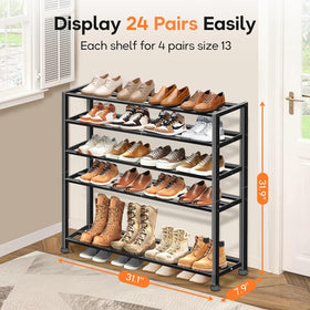 KEETDY 5-tier rack with clear assembly steps and hardware