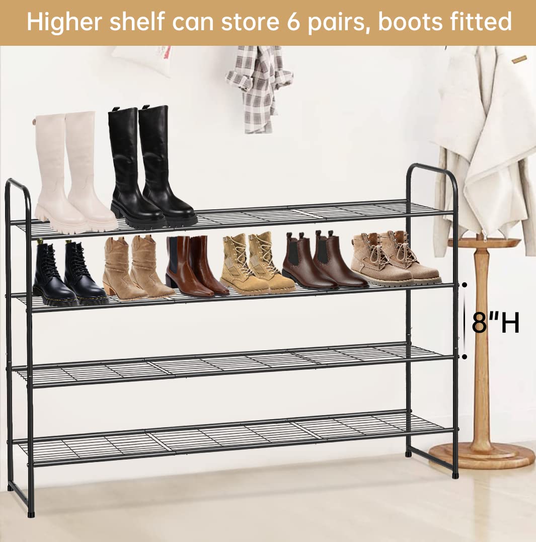 Keetdy shoe rack boot storage 8in height fits tall boots