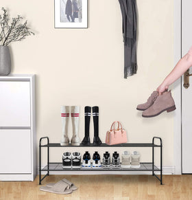 Large capacity holds flats to boots with room for daily wear