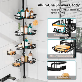 KEGII 2 in 1 soap holder with razor slot keeps essentials neatly stored