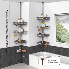 No-drill installation demo of KEGII corner shower caddy