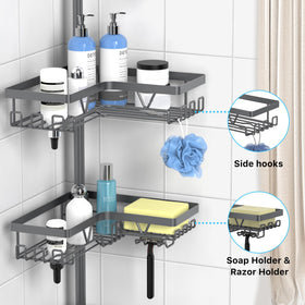 KEGII shower caddy with shelves and adjustable levels for storage