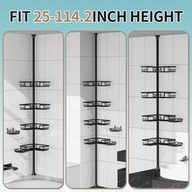 KEGII corner shower organizer ideal for renters and flexible installs