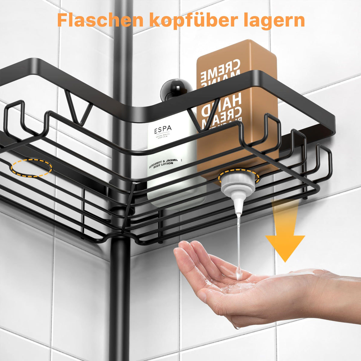 KEGII corner caddy works best with flat tub edges and provides clear exclusions.