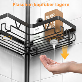 KEGII corner caddy works best with flat tub edges and provides clear exclusions.