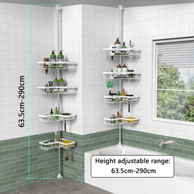 KEGII height-adjustable pole fits various ceiling heights for bathrooms.