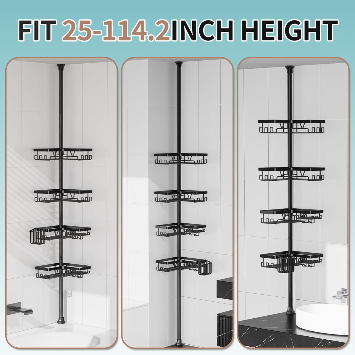 KEGII rustproof bathroom storage designed to endure humidity with a neat look.