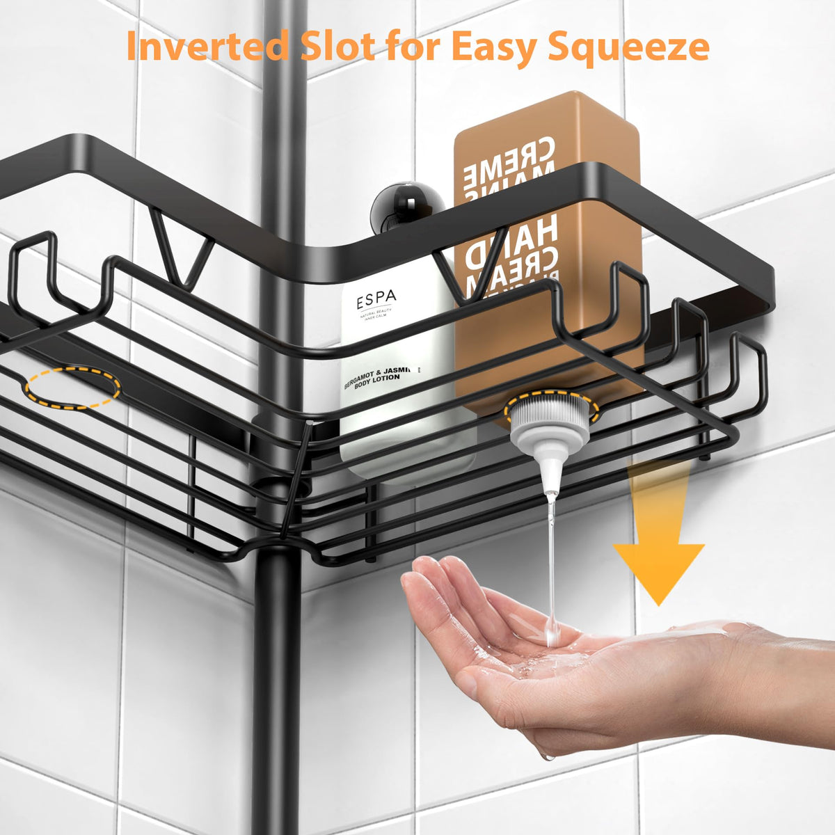 KEGII open frame shelves prevent water buildup and improve access.