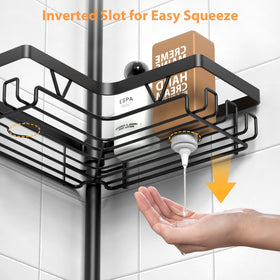KEGII open frame shelves prevent water buildup and improve access.