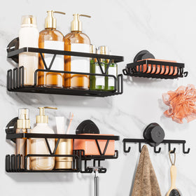 KEGII shower caddy large baskets offer roomy storage on smooth surfaces
