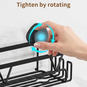 KEGII shower caddy towel-rack adds vertical storage space for towels